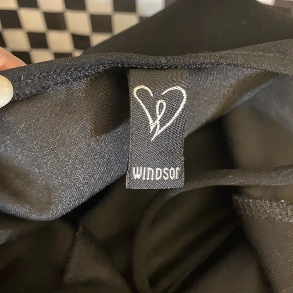 Windsor Black Slip Dress with Red Rose Embroidery - Picture 6 of 7